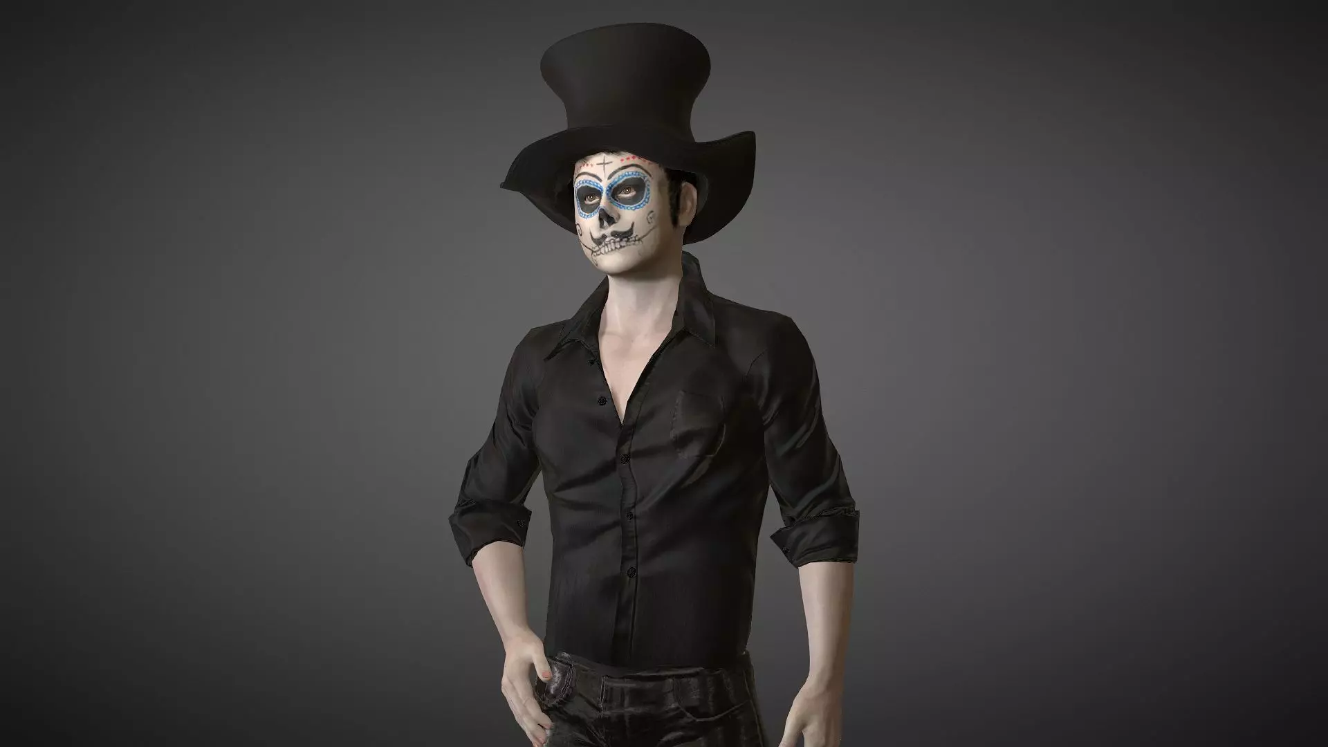 Catrin Low-poly 3D model_0