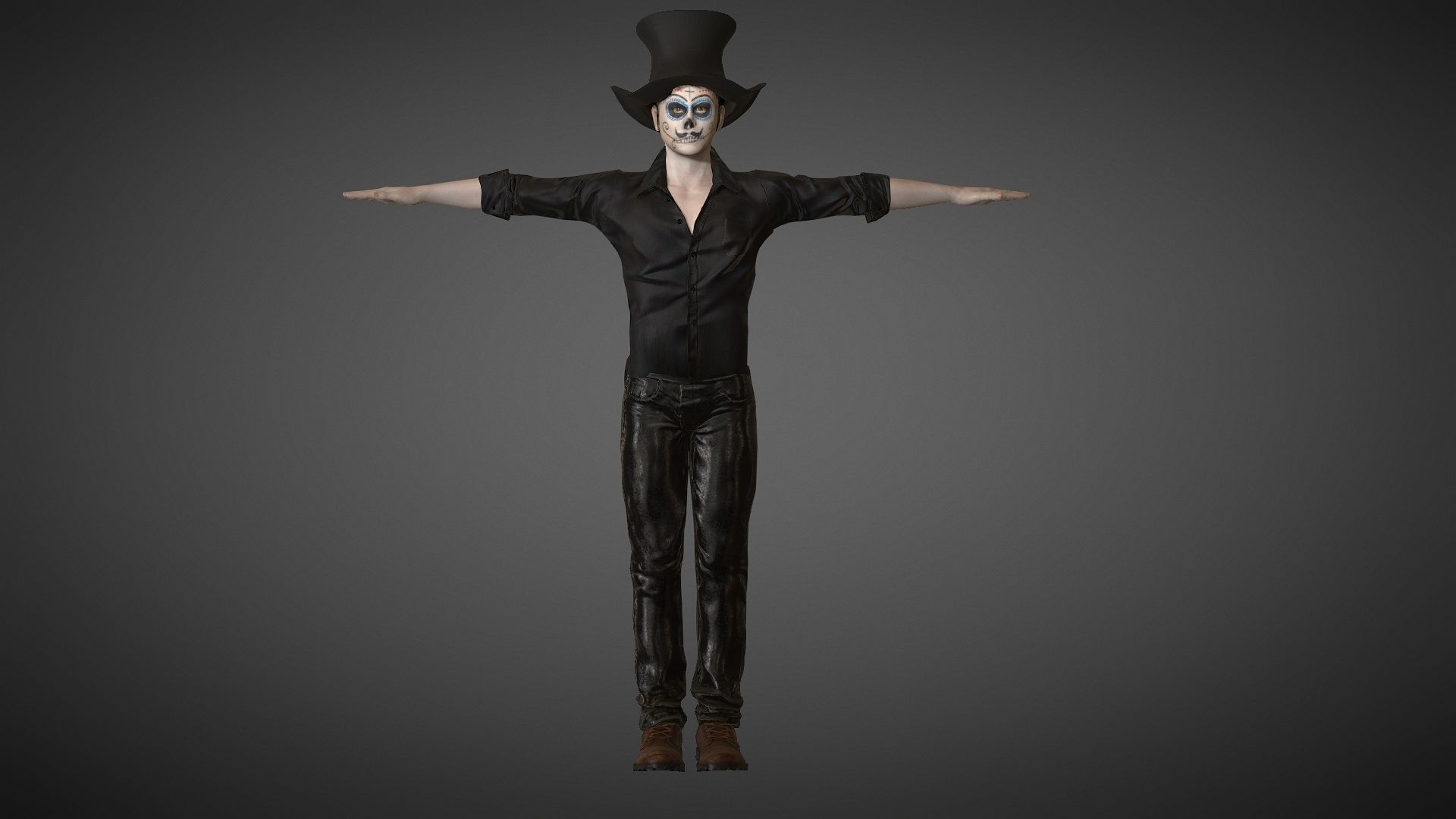 Catrin Low-poly 3D model_5