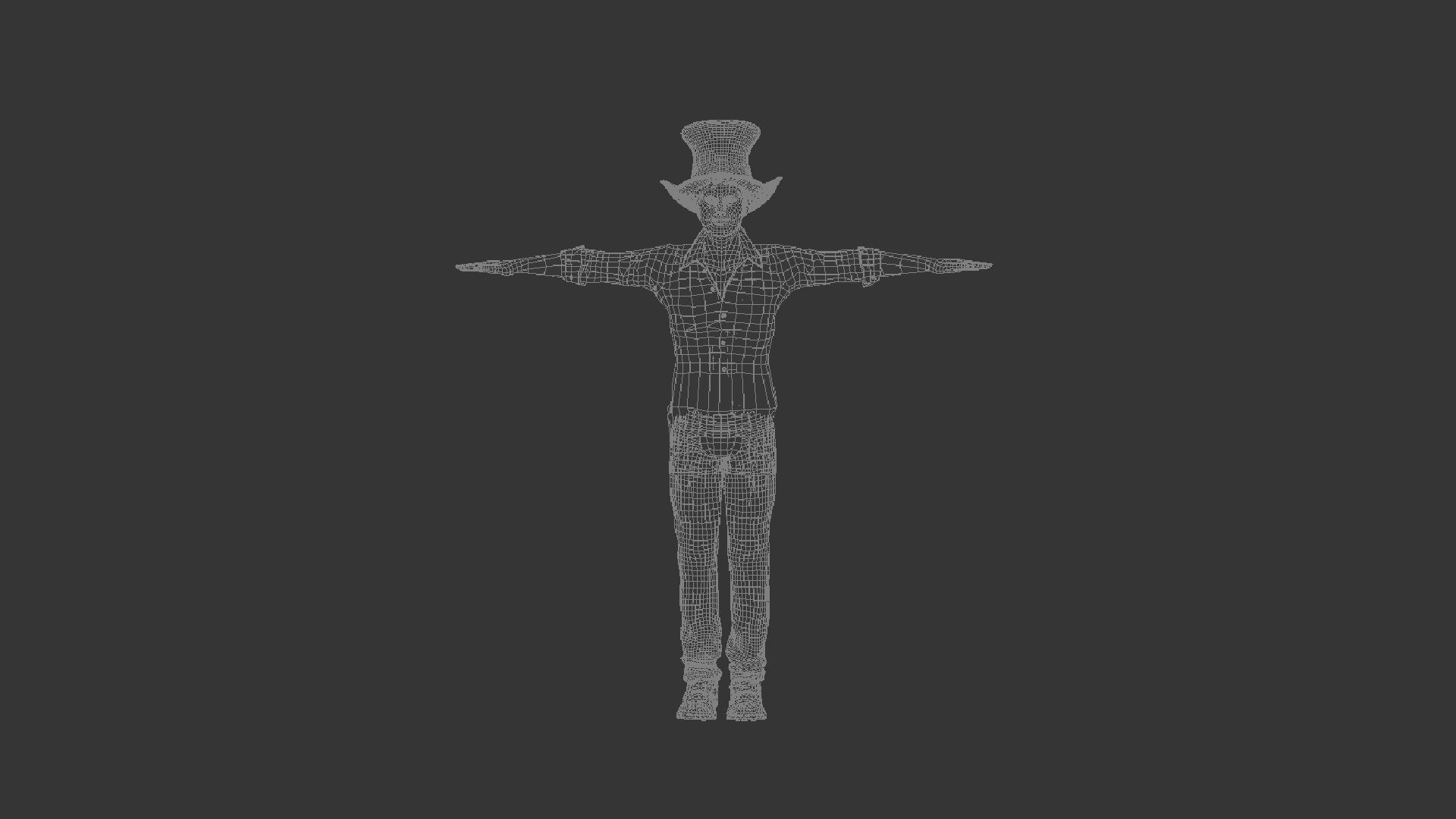 Catrin Low-poly 3D model_7