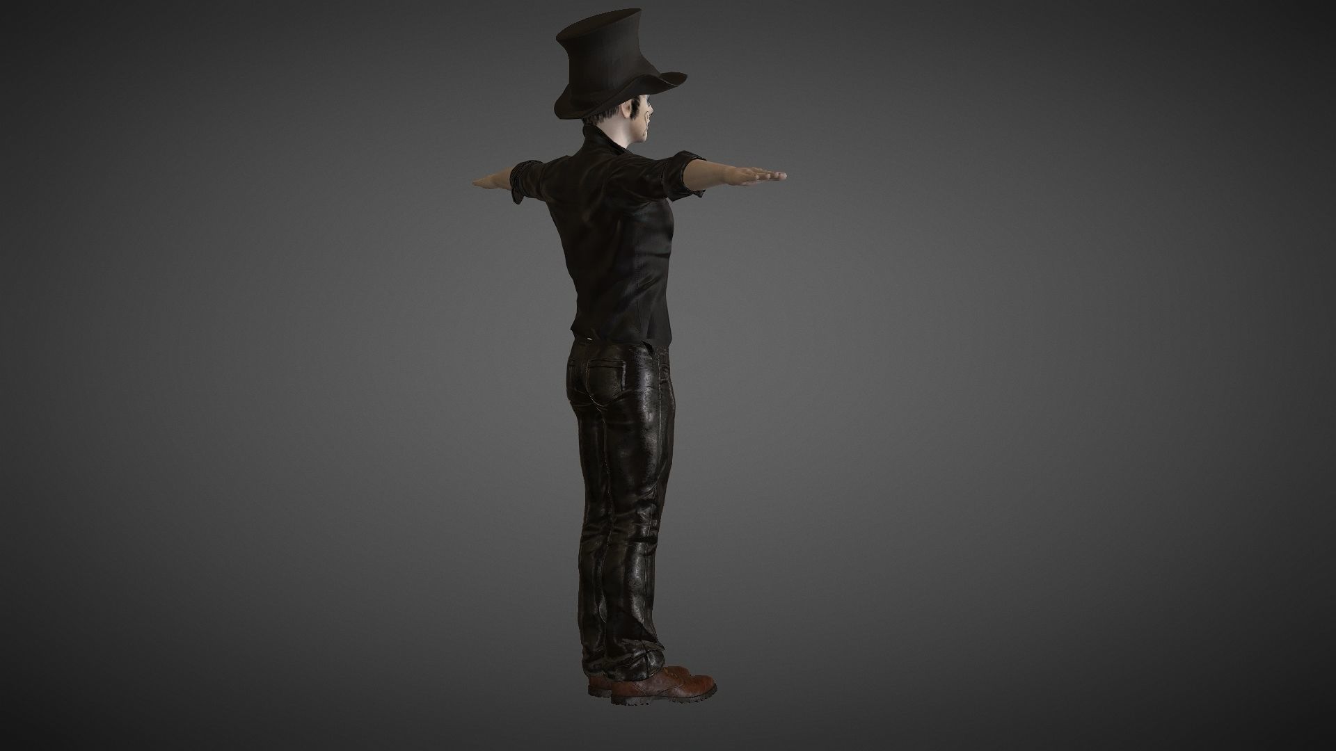 Catrin Low-poly 3D model_4