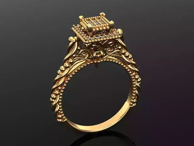 solitaire prince ring 3D print model