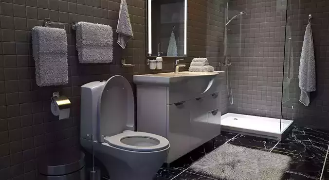 Inventory for an adjoining bathroom