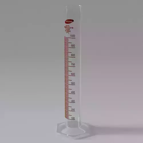 Measuring Cylinder 1000ml 3D model