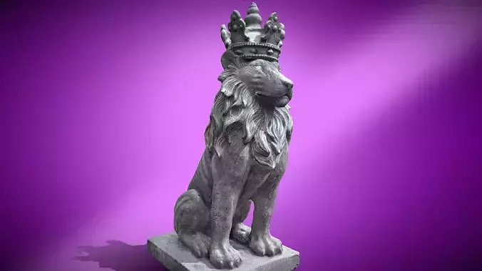 lion statue 3D print model