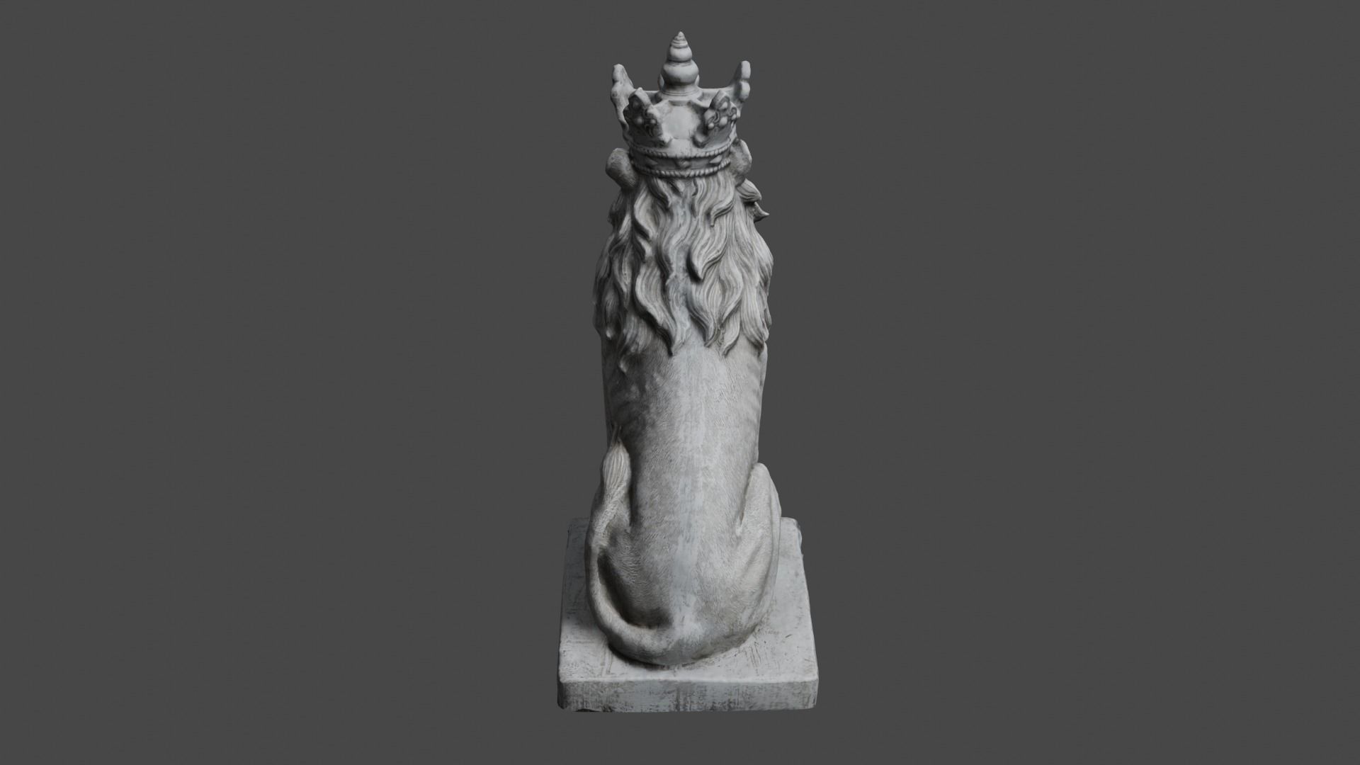 lion statue 3D print model_41