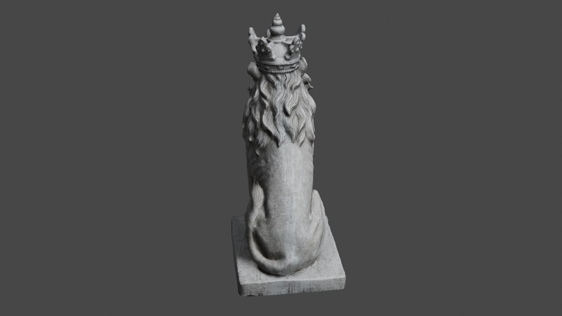 lion statue 3D print model_42