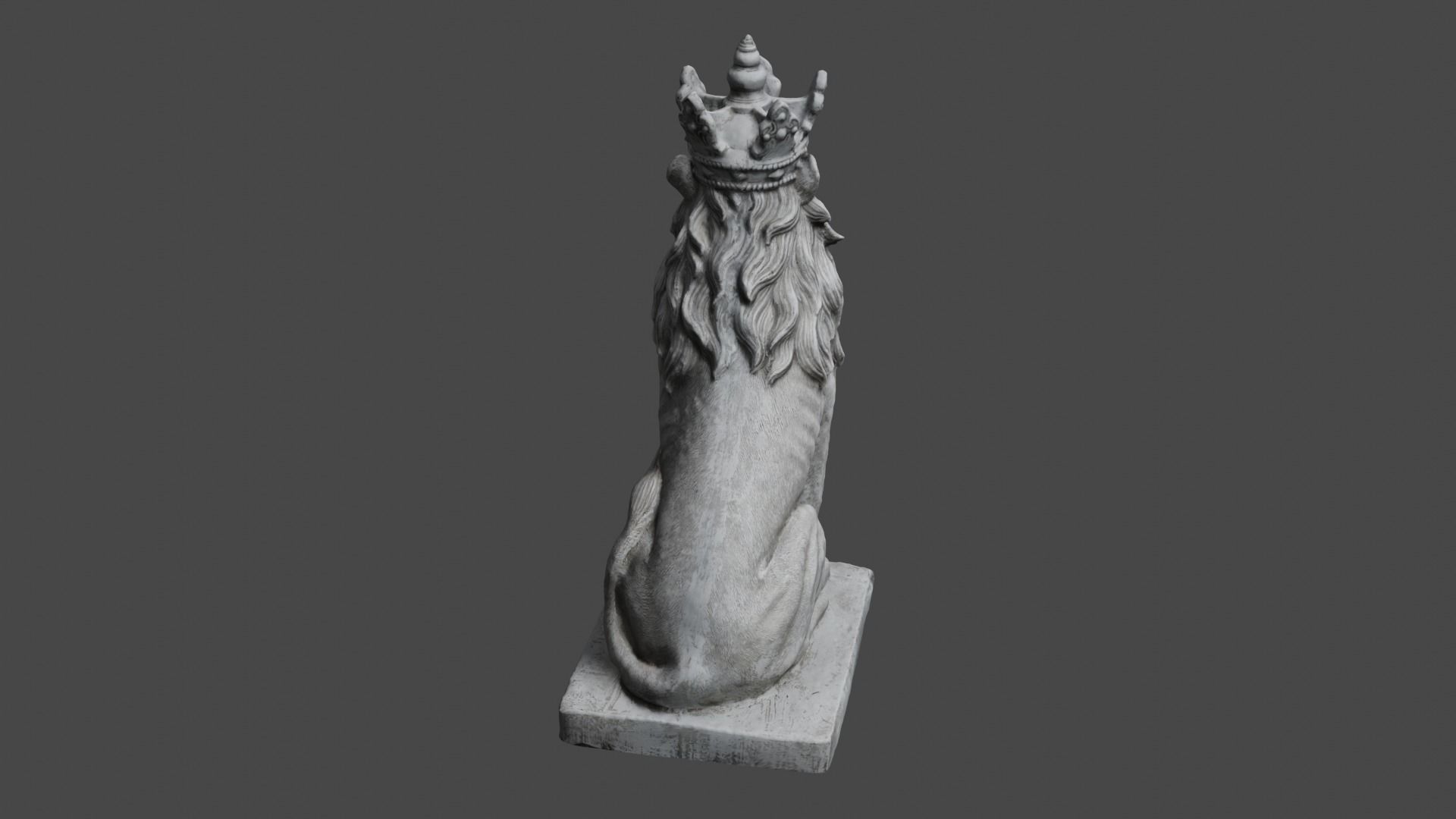 lion statue 3D print model_39