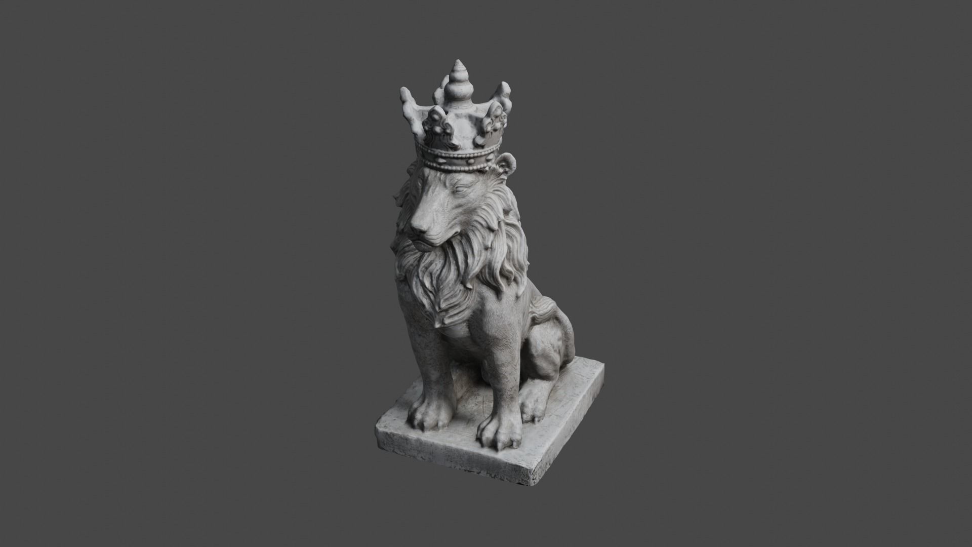 lion statue 3D print model_67