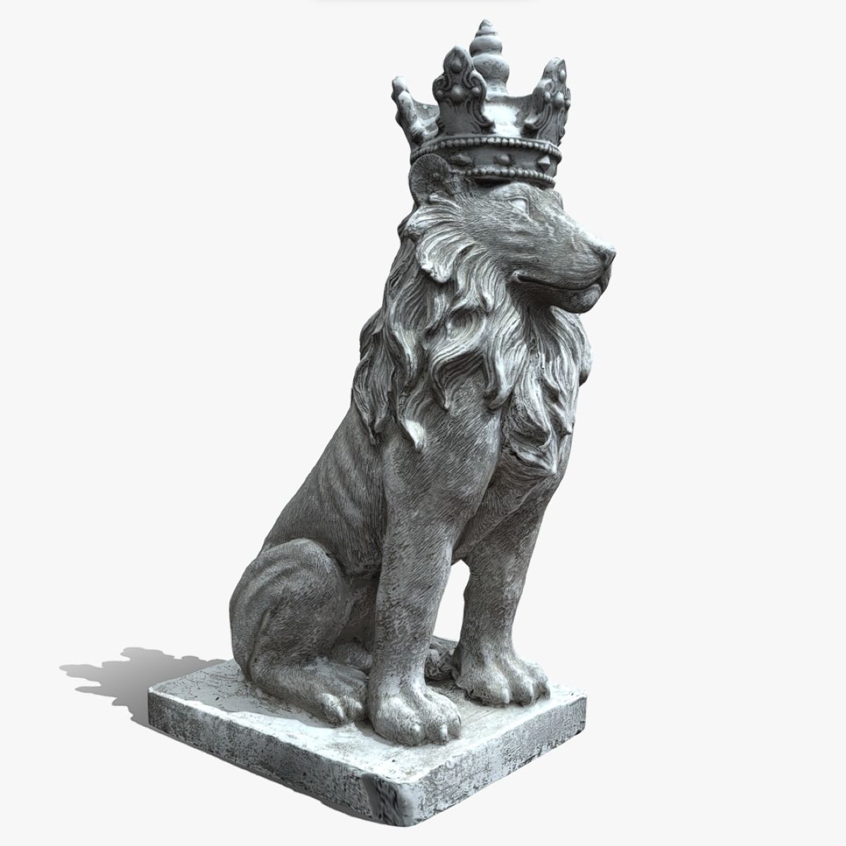 lion statue 3D print model_2