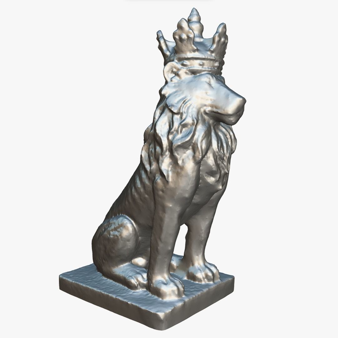 lion statue 3D print model_7