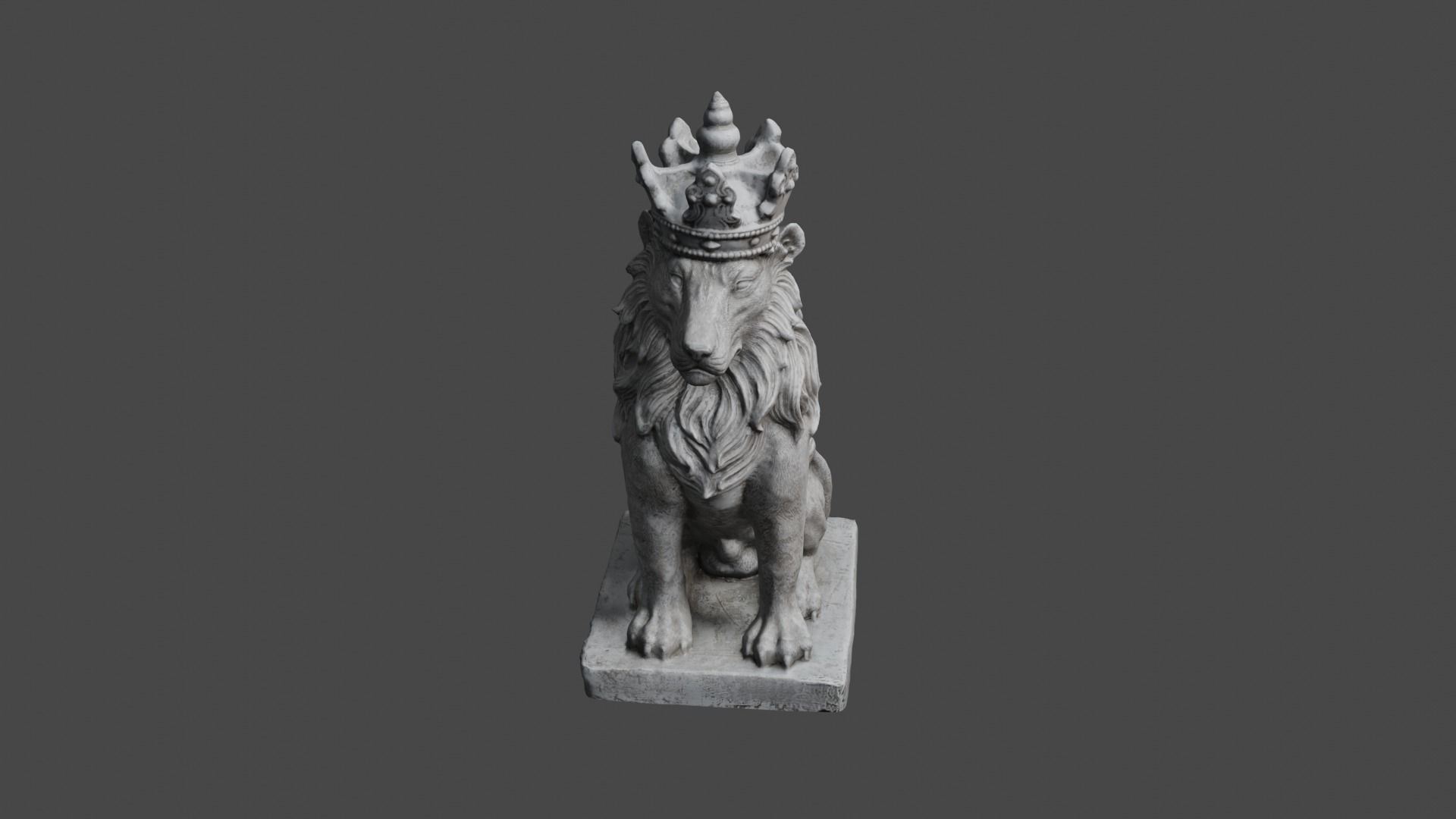 lion statue 3D print model_70