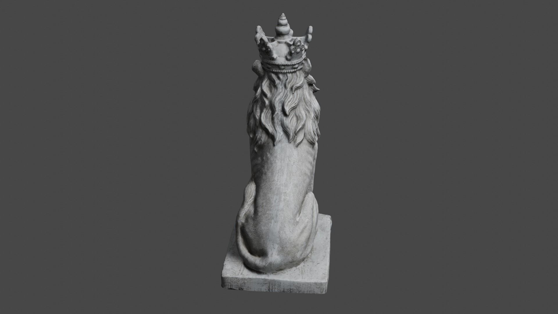 lion statue 3D print model_40