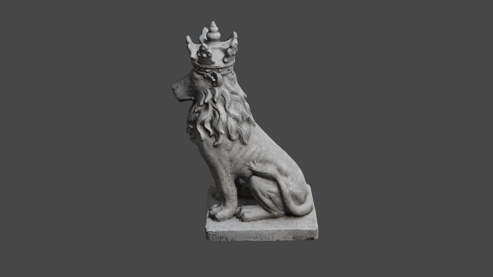 lion statue 3D print model_56