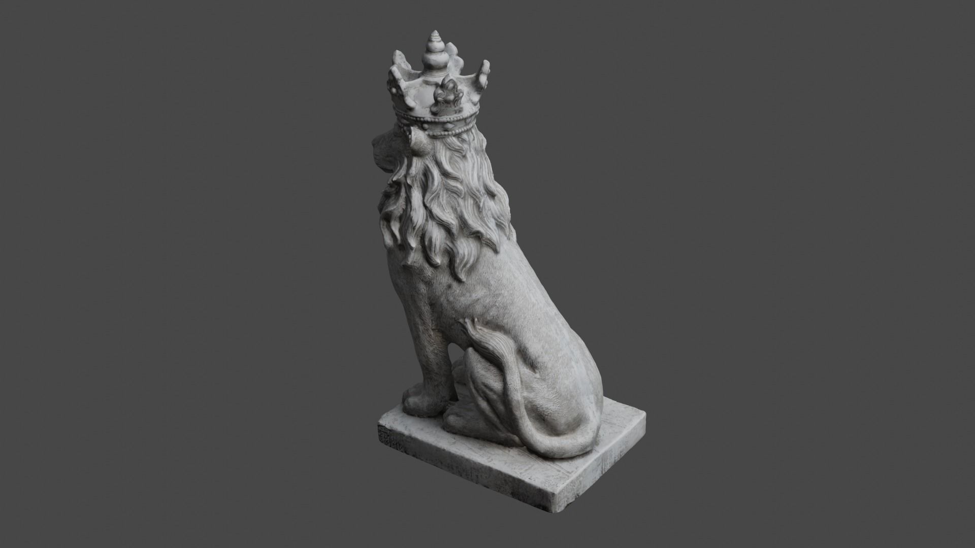 lion statue 3D print model_50