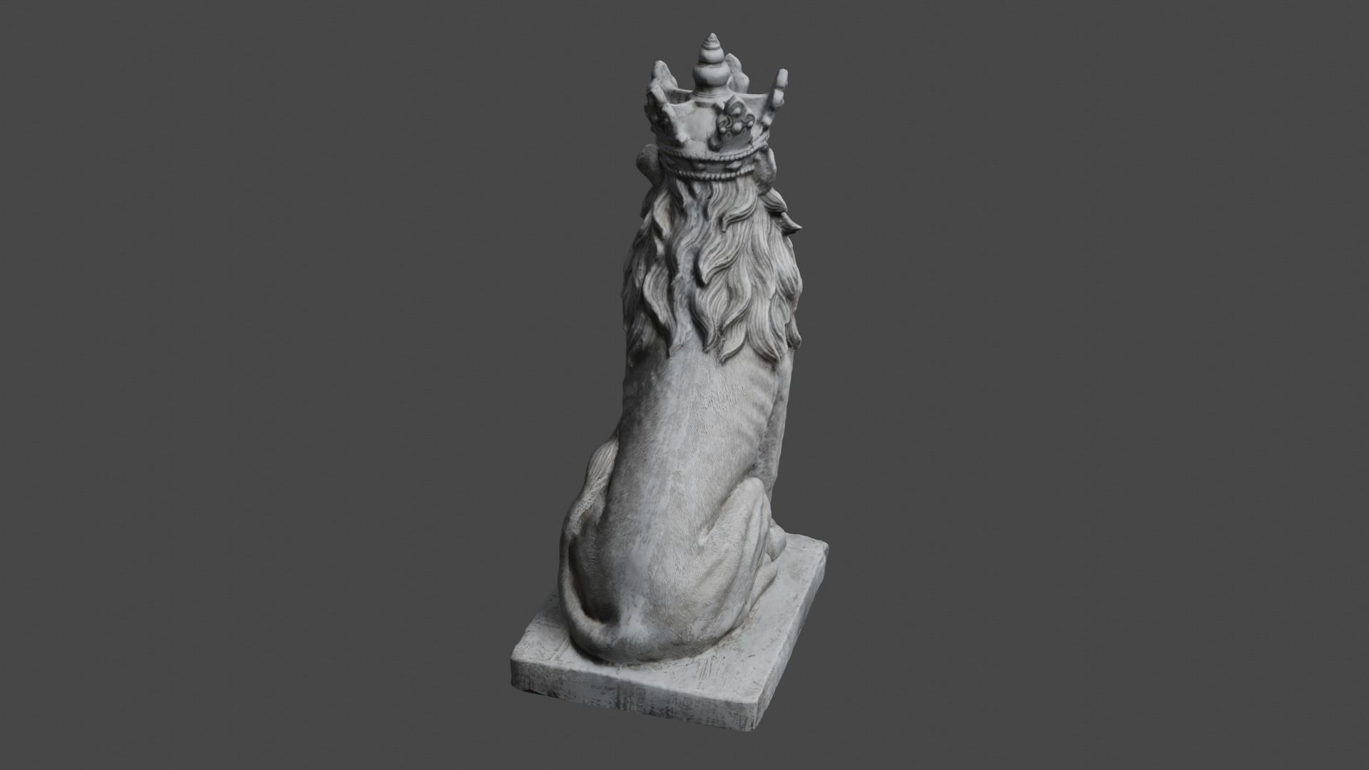 lion statue 3D print model_38