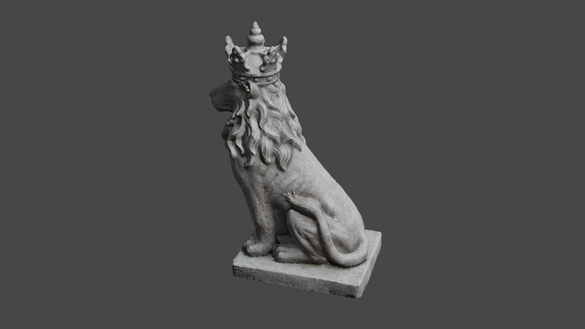 lion statue 3D print model_53