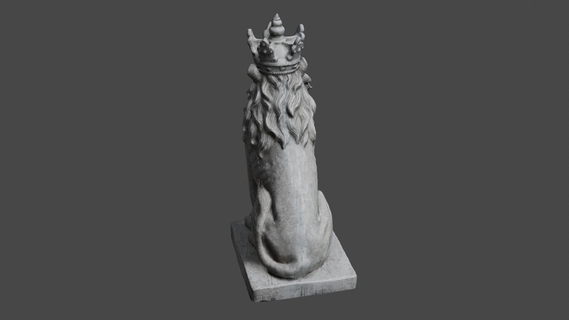lion statue 3D print model_43