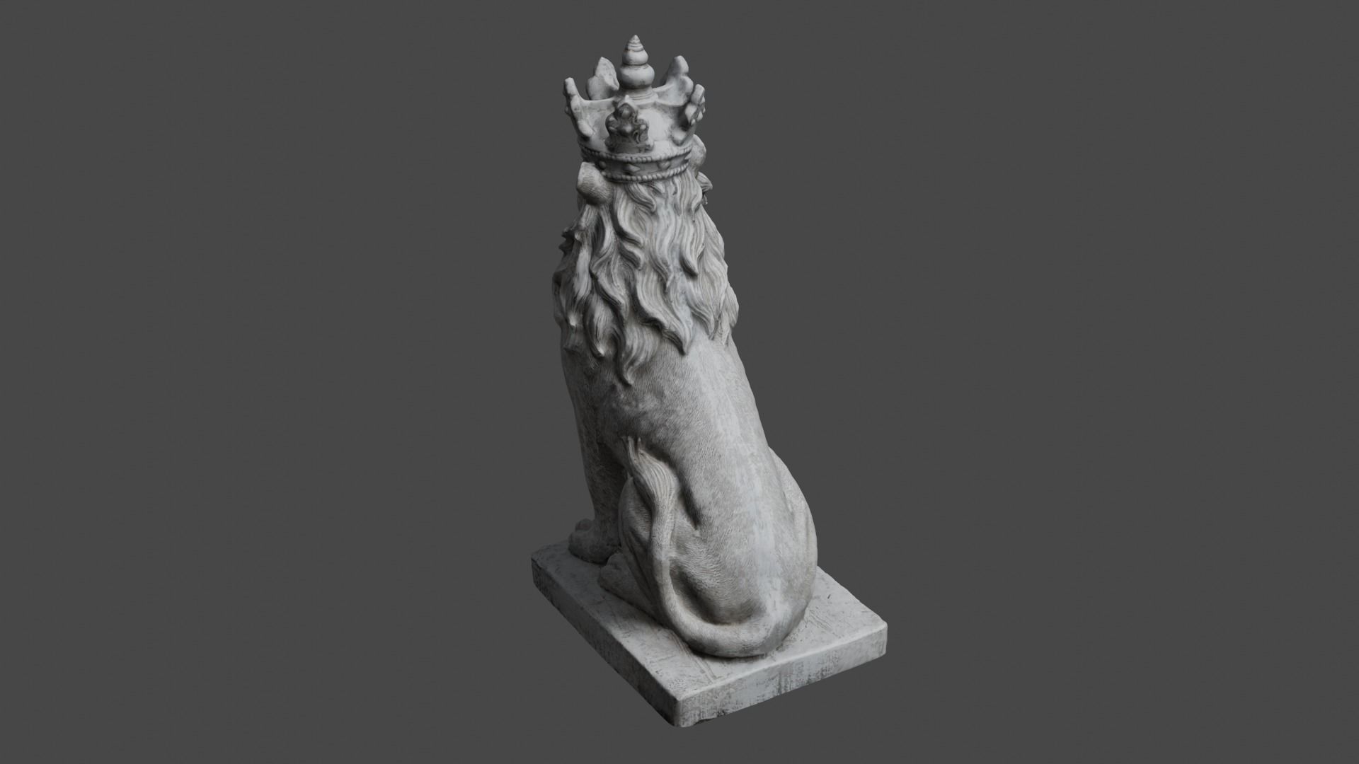 lion statue 3D print model_46