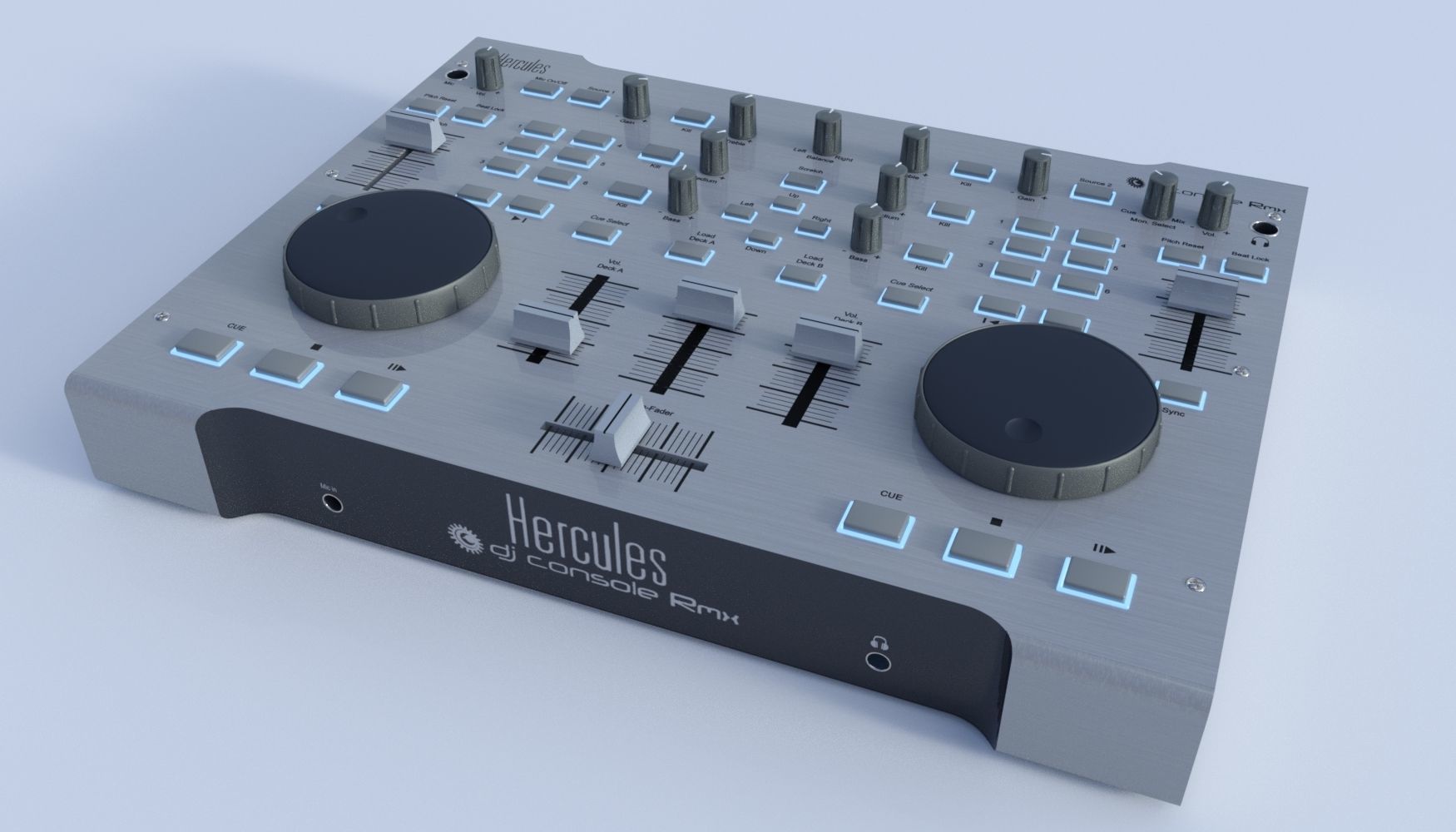 Hercules RMX DJ Controller 3D model_2