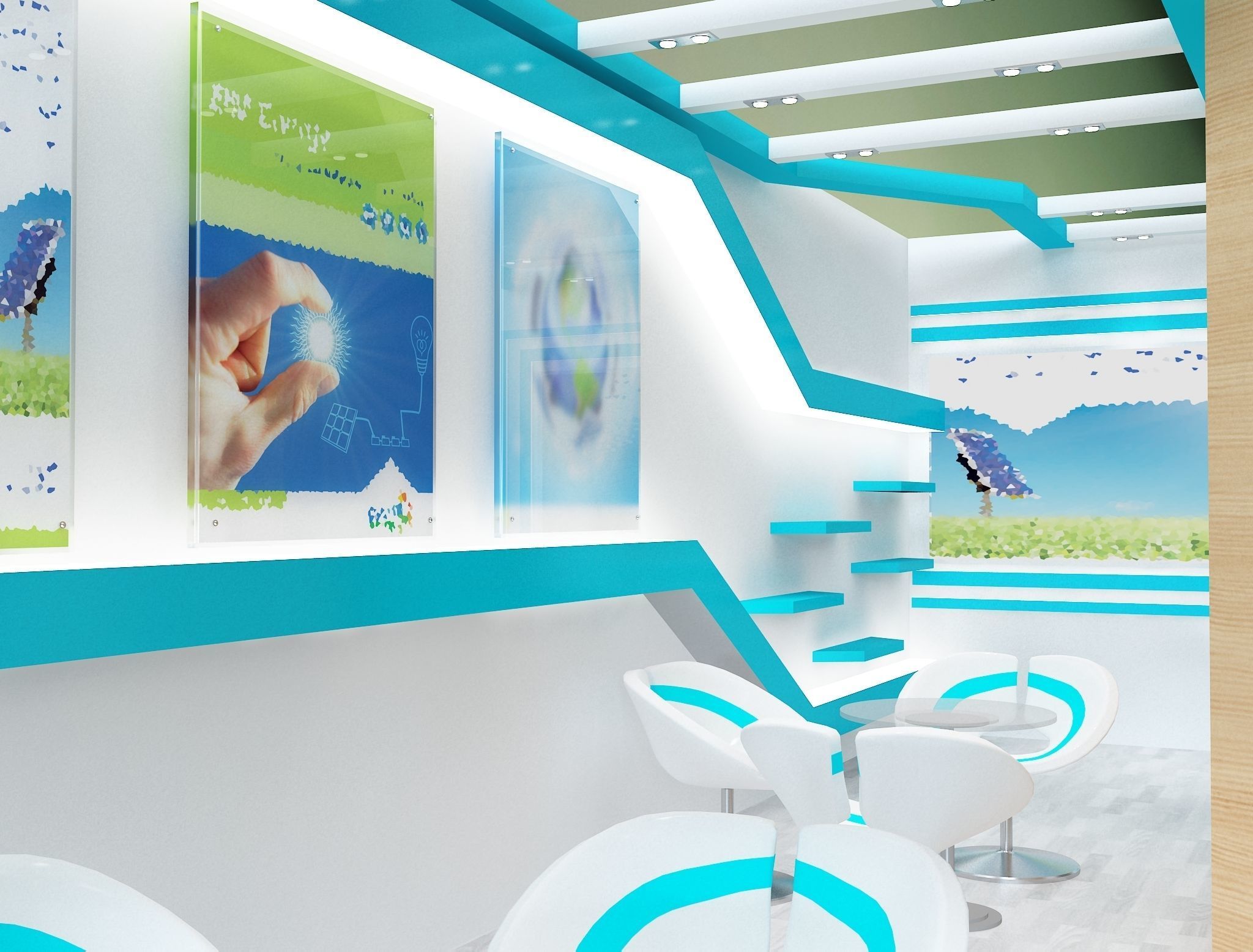 Booth Exhibition Stand a325e 3D model_10