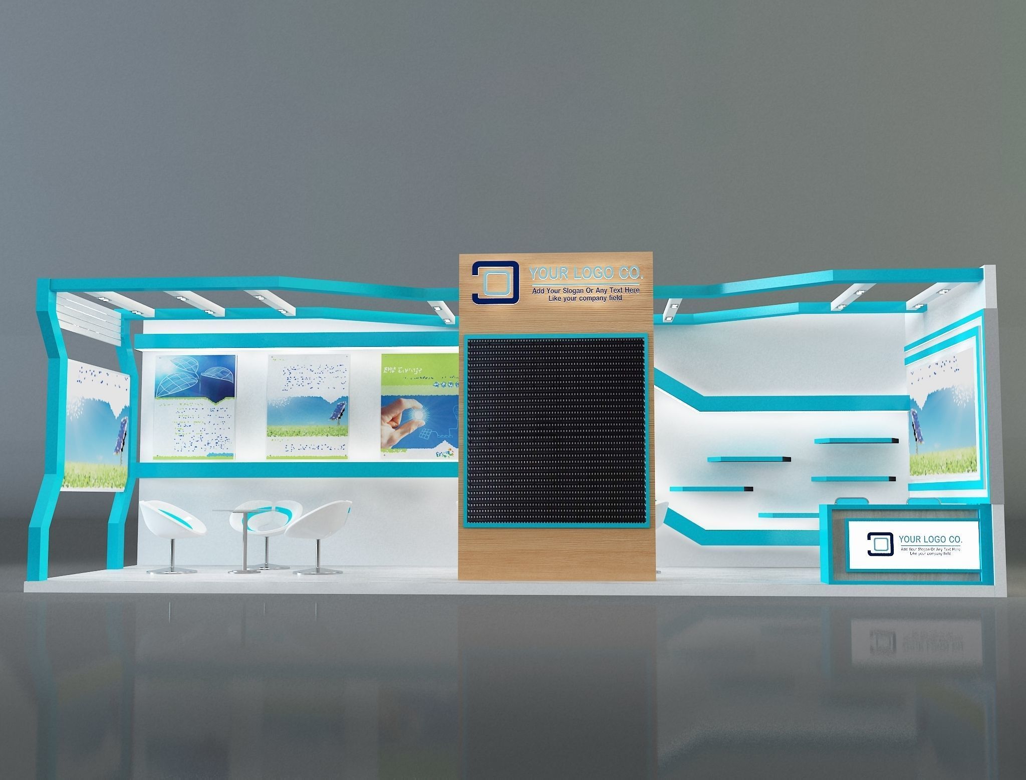 Booth Exhibition Stand a325e 3D model_2