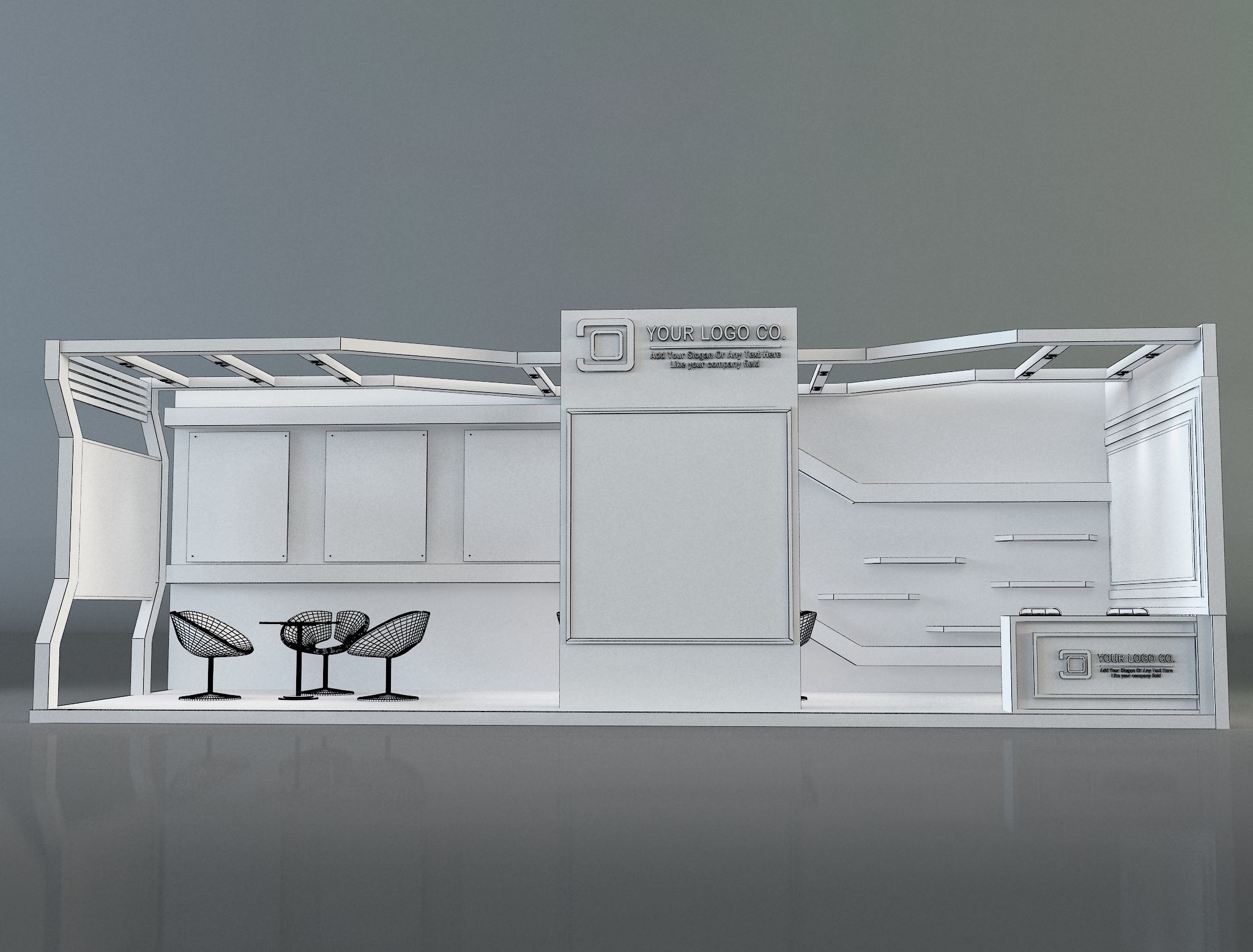 Booth Exhibition Stand a325e 3D model_3