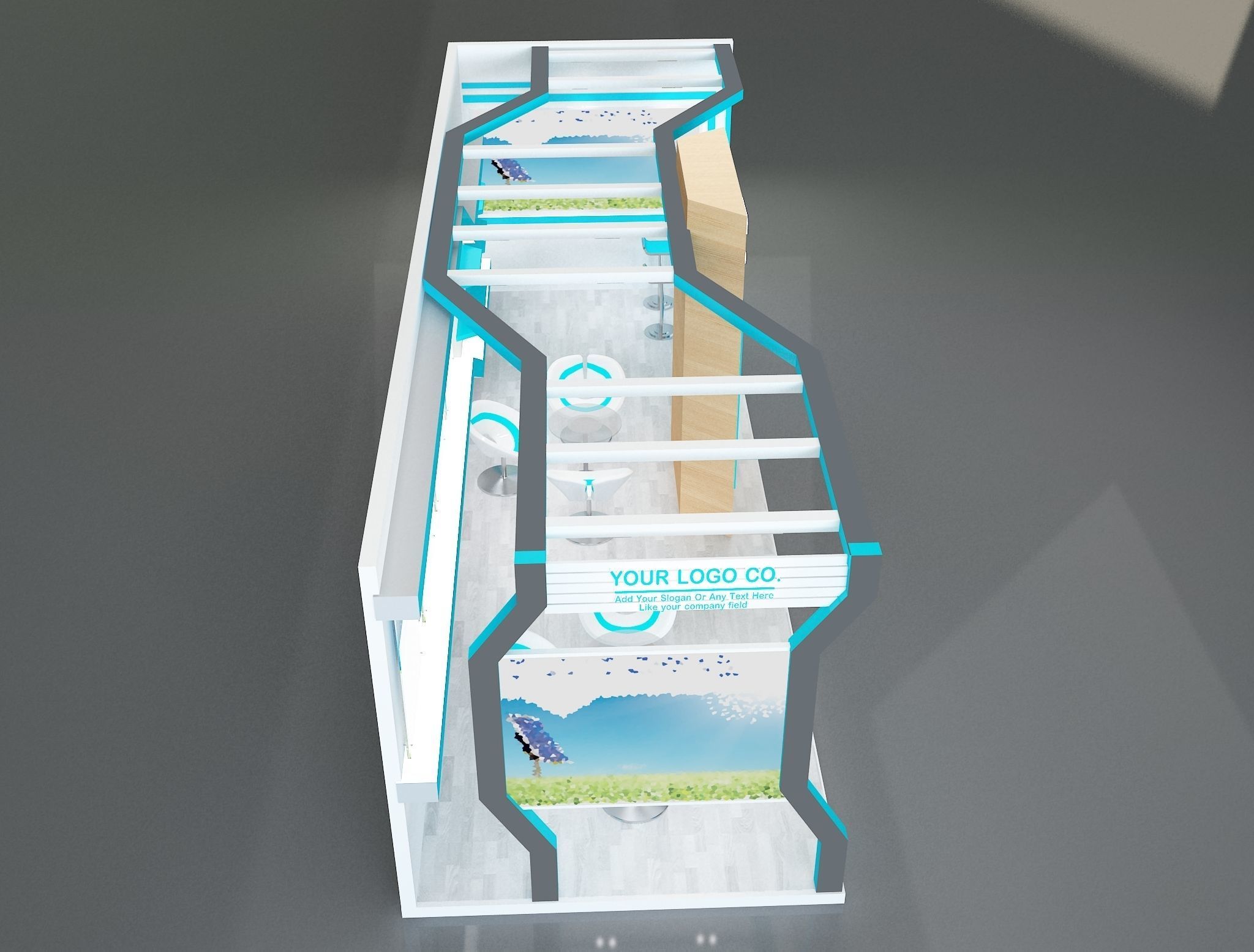 Booth Exhibition Stand a325e 3D model_4