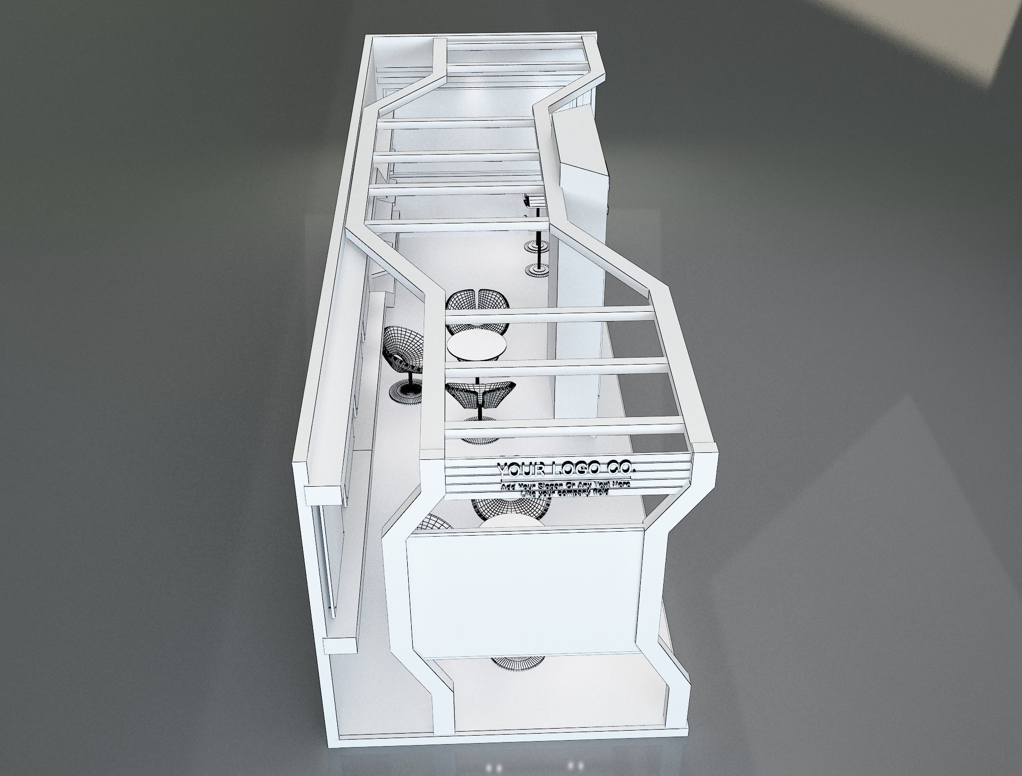 Booth Exhibition Stand a325e 3D model_5
