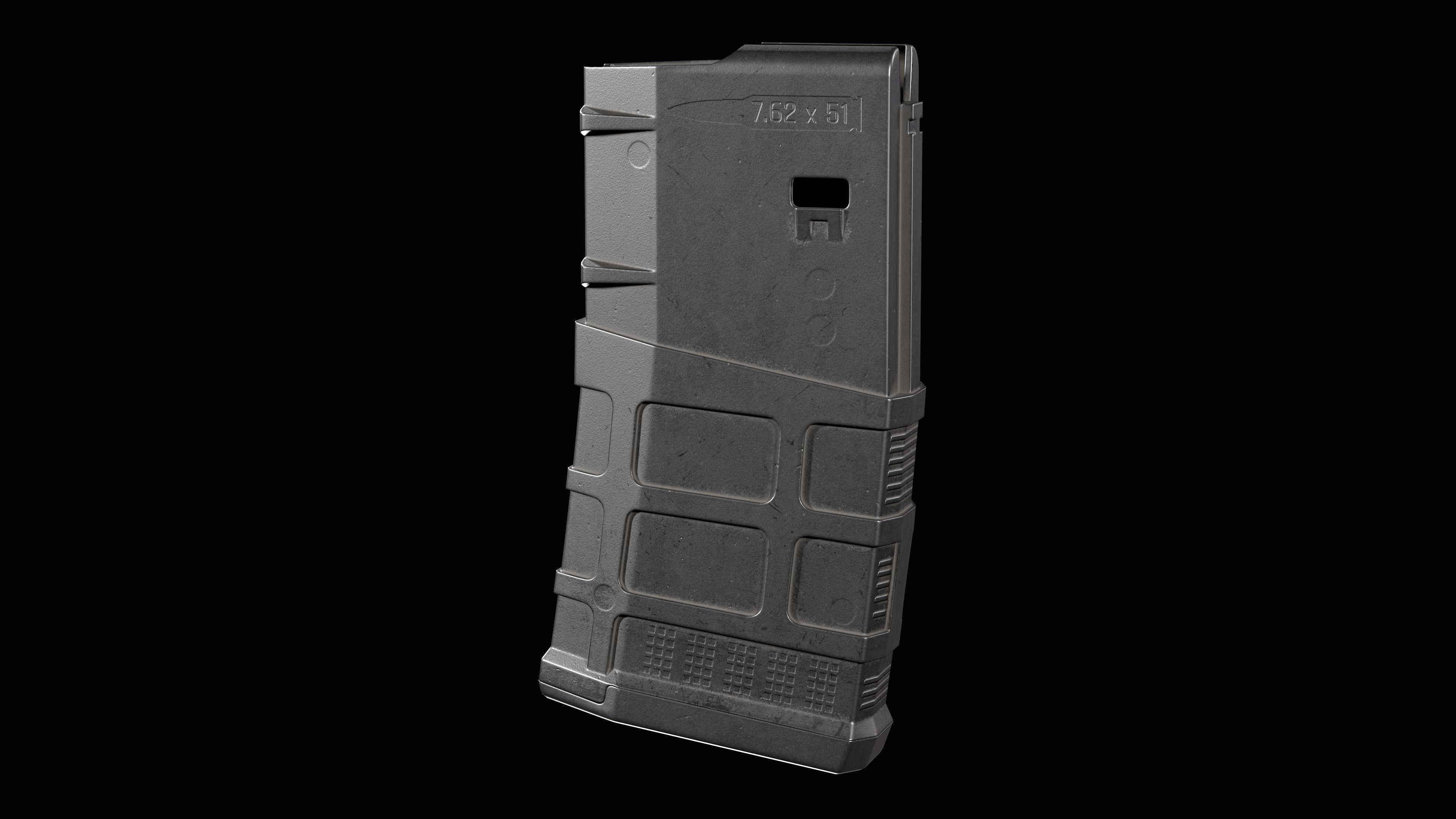 Magazine AR 10 Magpul PMAG 20 LR SR Gen M3 308 win Low-poly 3D model_4