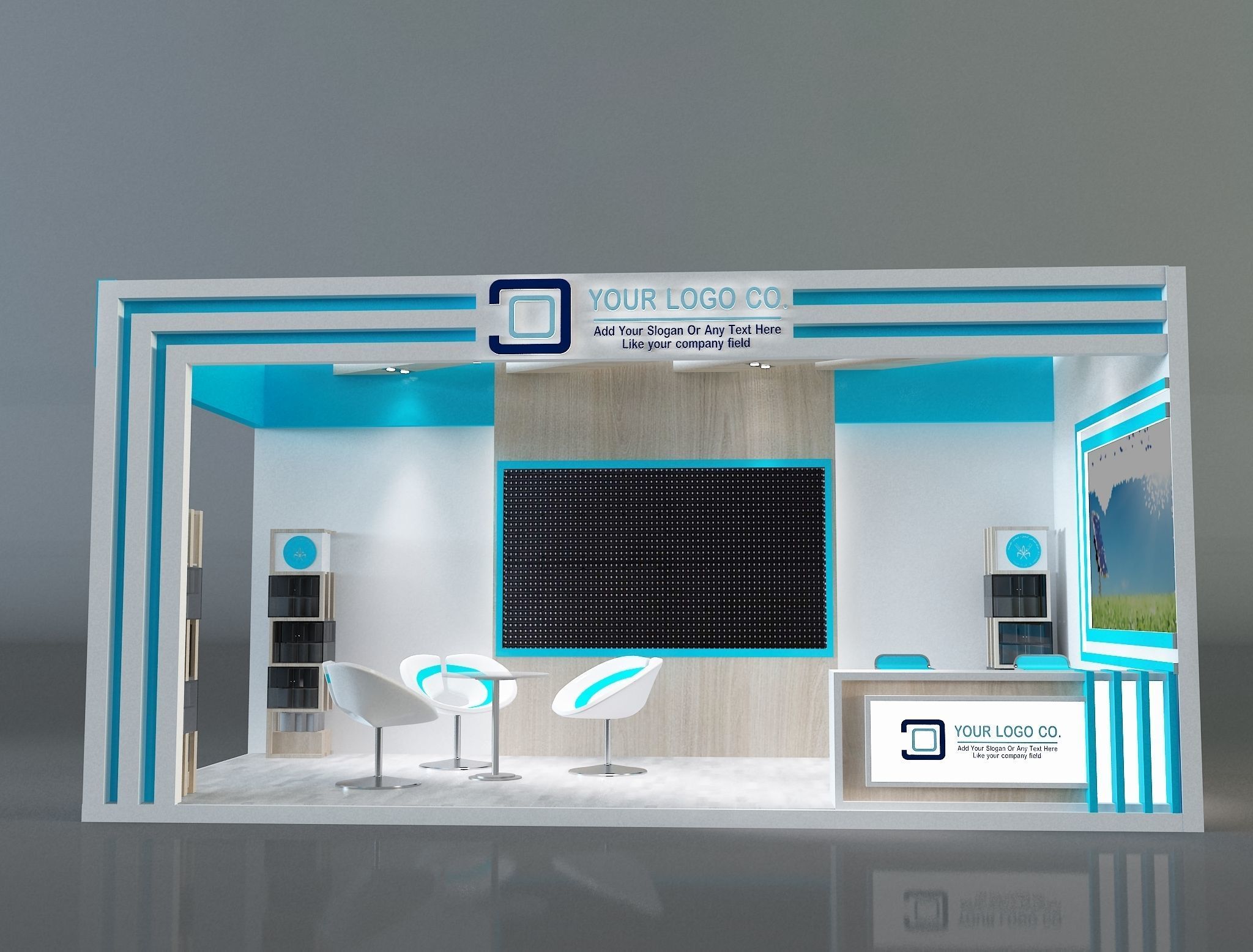 Booth Exhibition Stand a325f 3D model_4