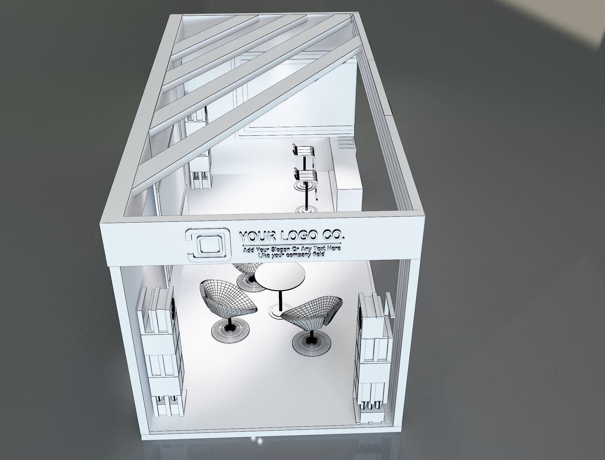 Booth Exhibition Stand a325f 3D model_7