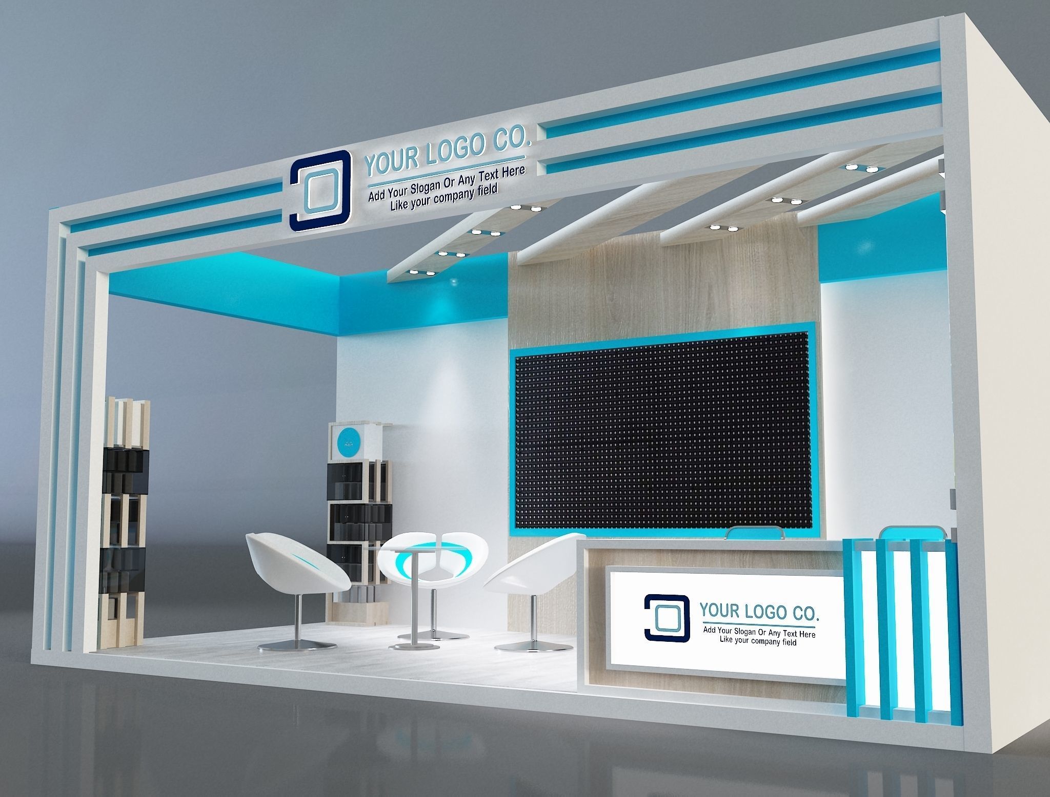Booth Exhibition Stand a325f 3D model_12