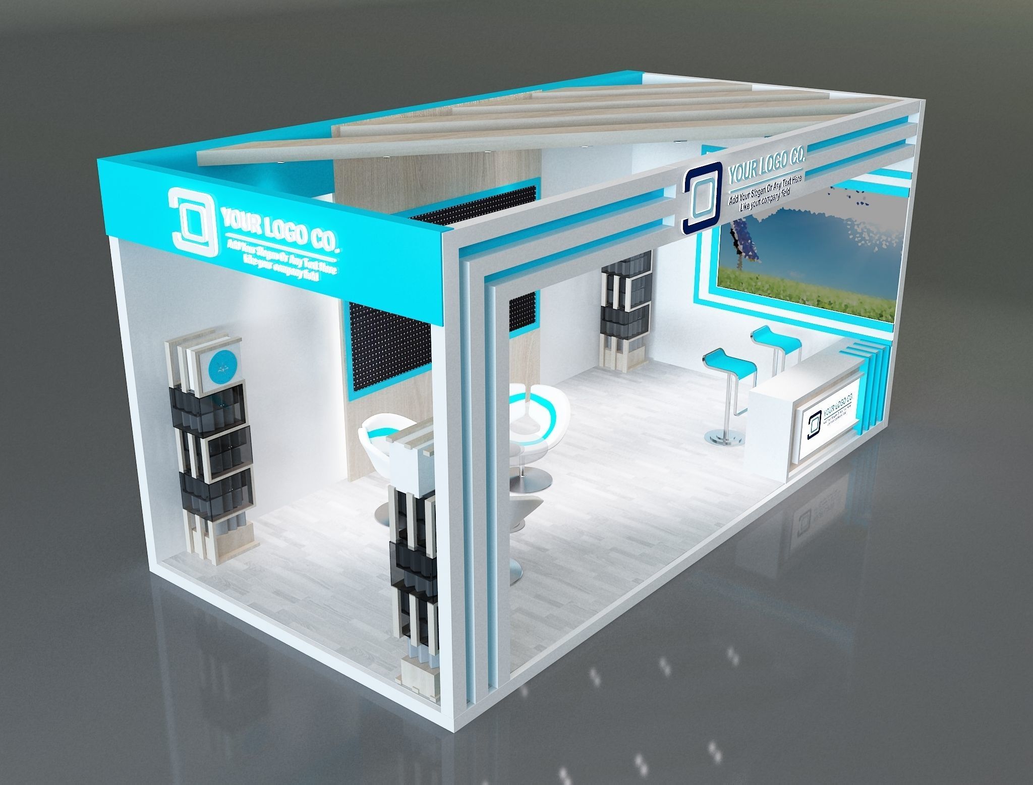 Booth Exhibition Stand a325f 3D model_2