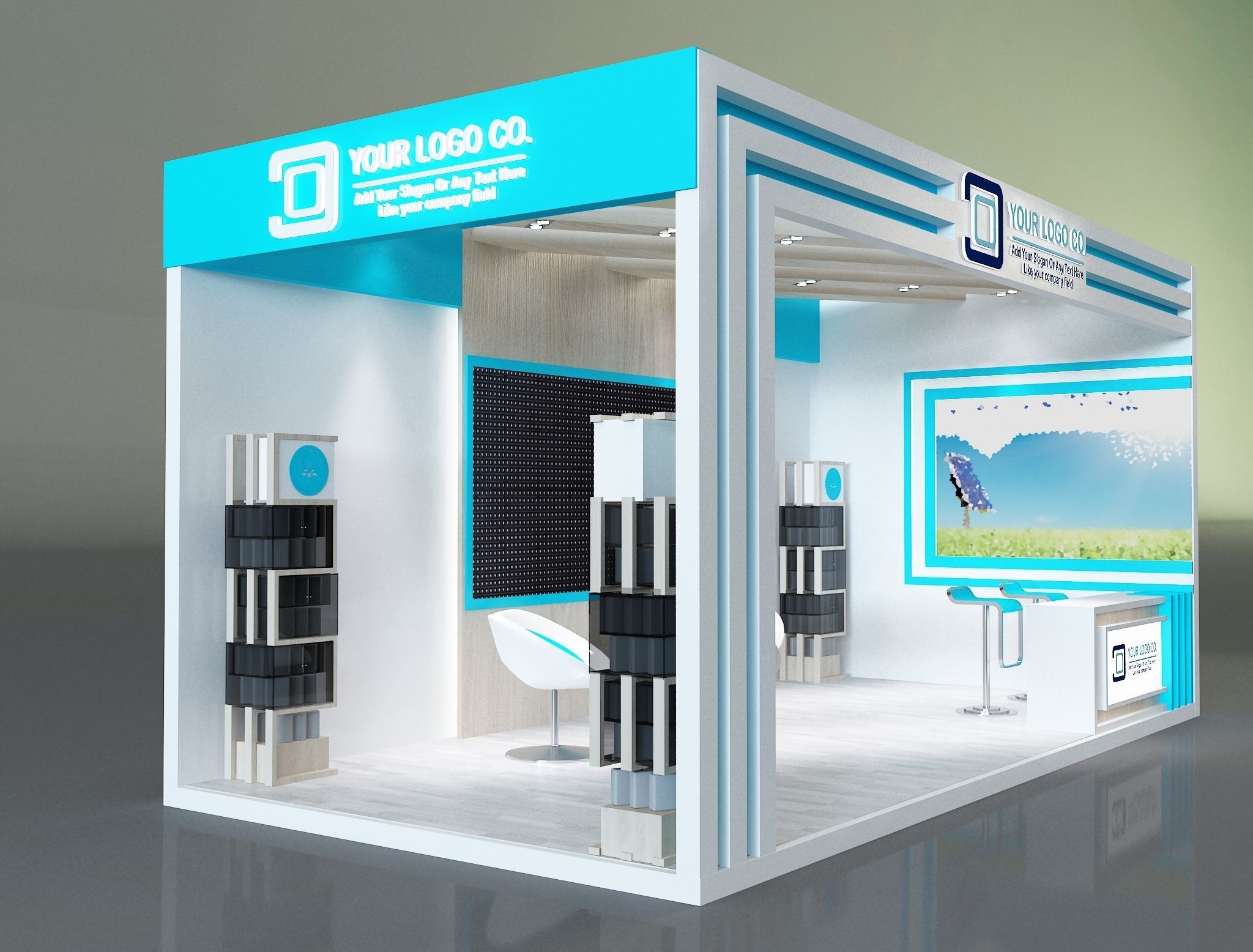 Booth Exhibition Stand a325f 3D model_10
