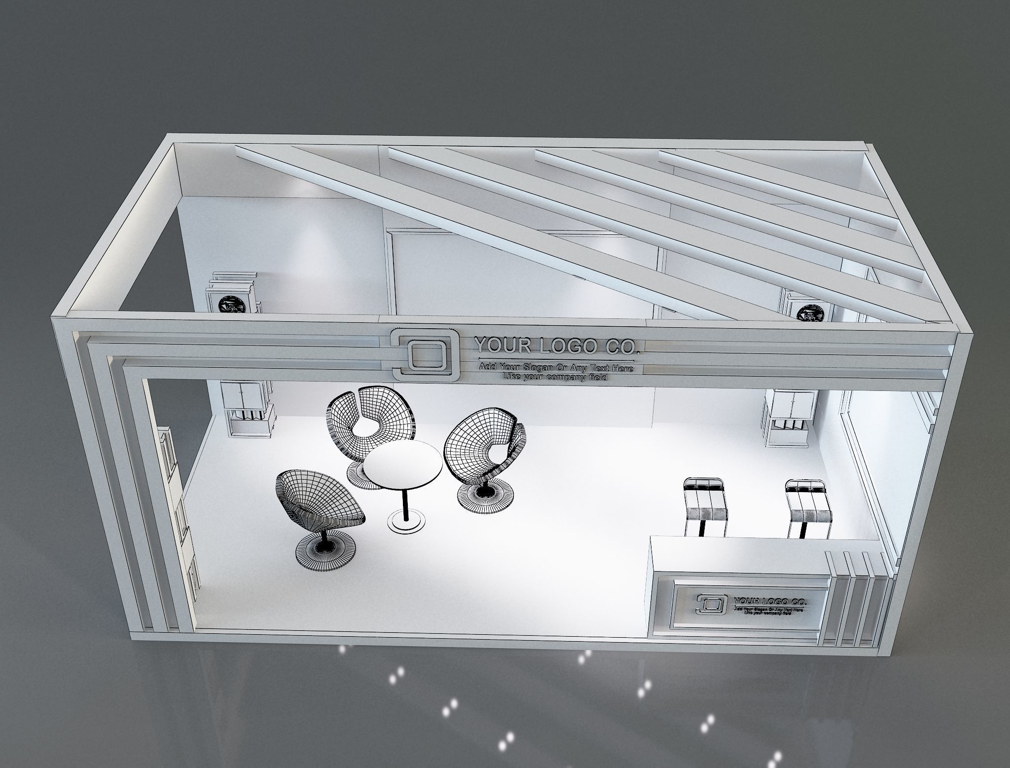 Booth Exhibition Stand a325f 3D model_9