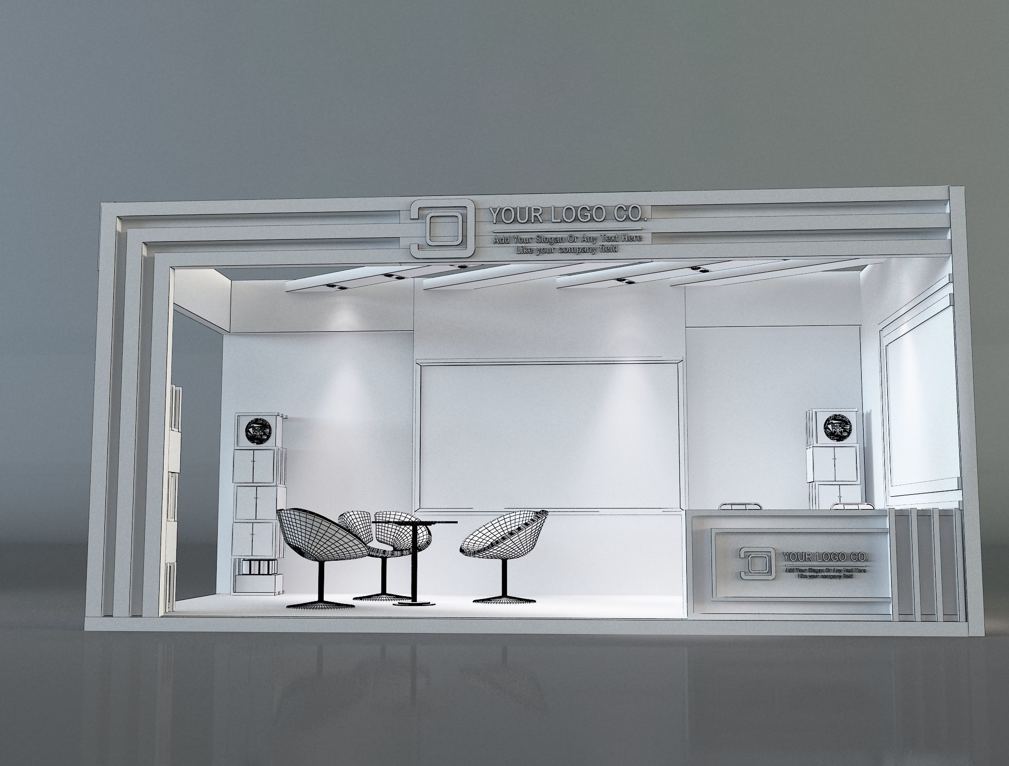Booth Exhibition Stand a325f 3D model_1