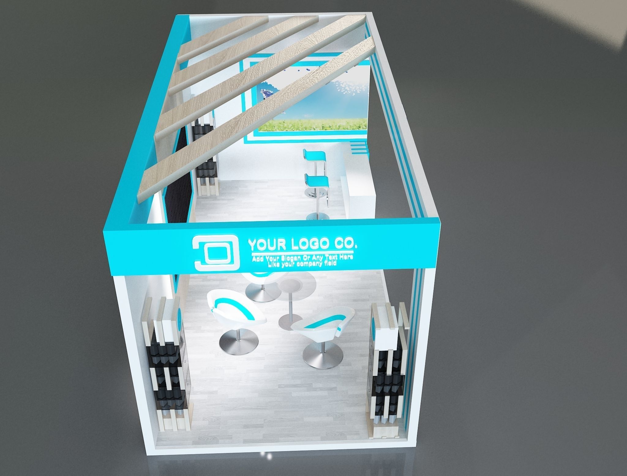 Booth Exhibition Stand a325f 3D model_6