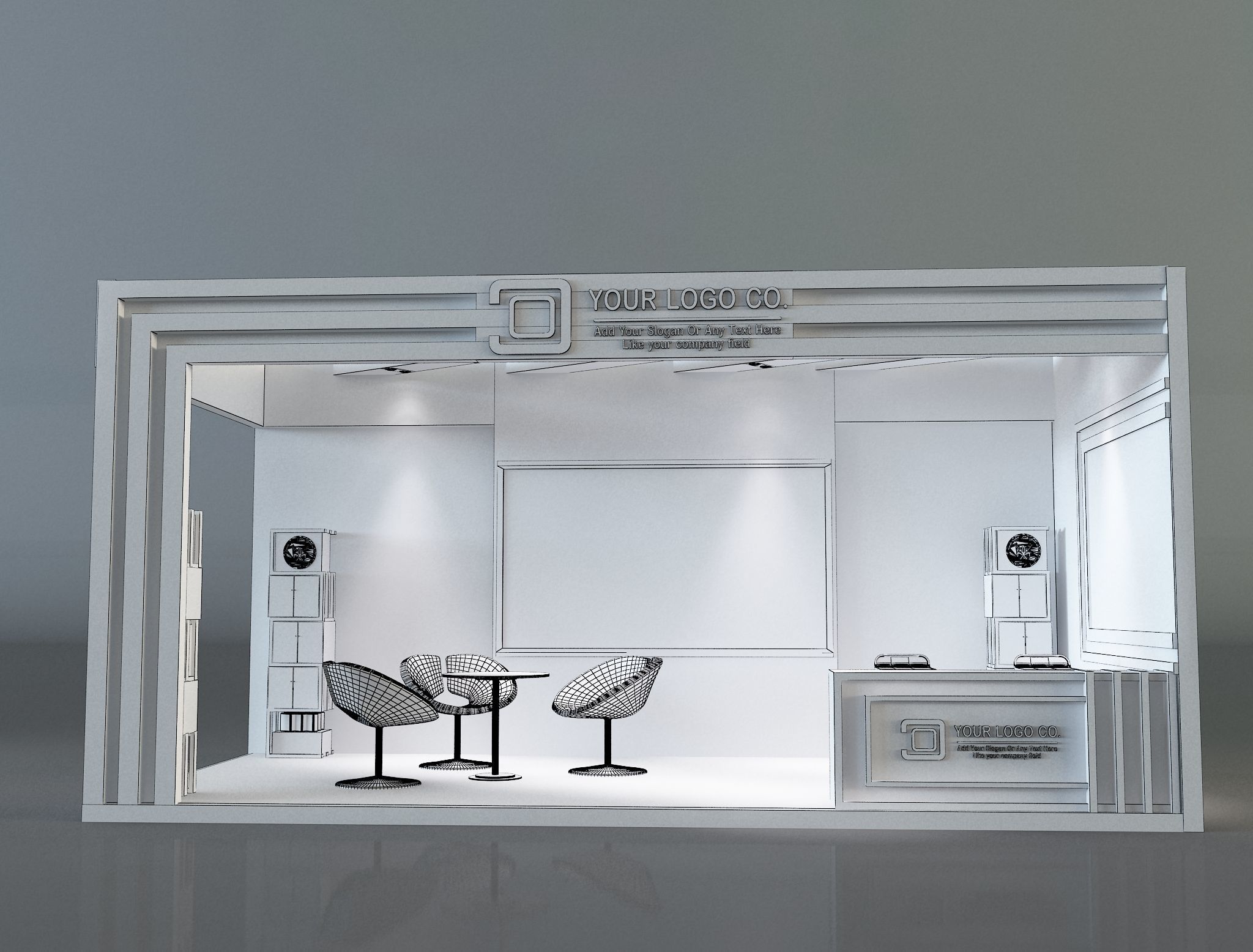 Booth Exhibition Stand a325f 3D model_5