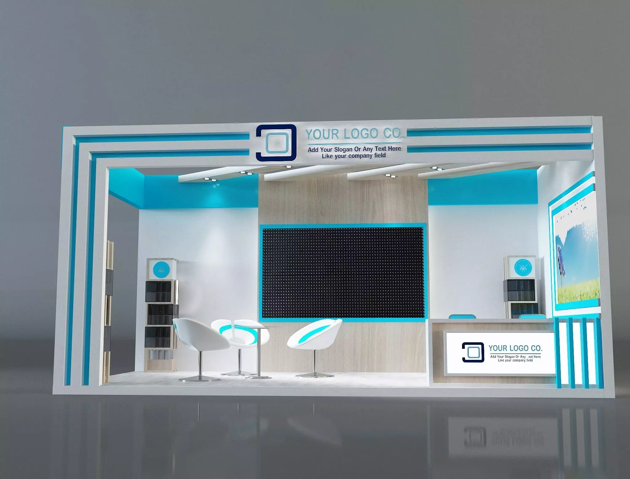 Booth Exhibition Stand a325f 3D model_0