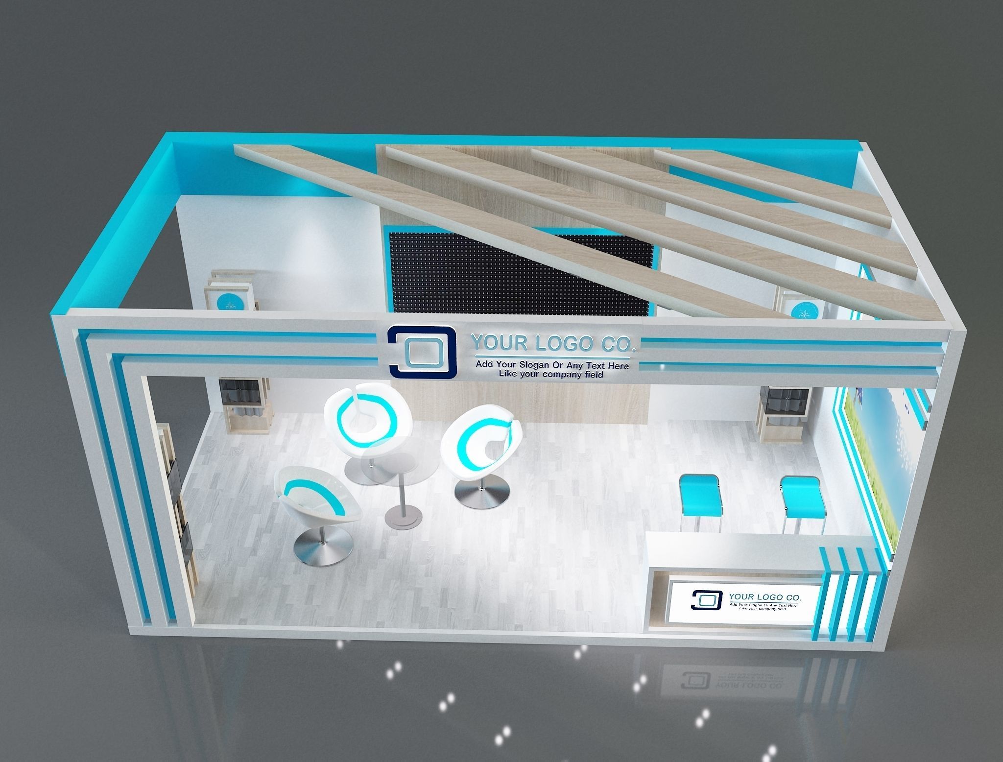 Booth Exhibition Stand a325f 3D model_8