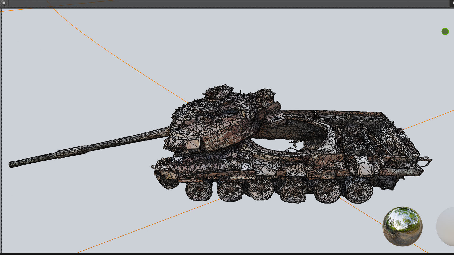 Russian T-72 tank destroyed by Ukrainian army 3D model_6
