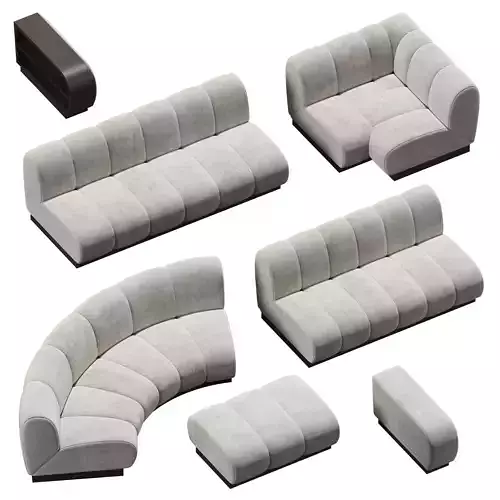 Biscuit Sectional sofa collection by Vladimir Kagan