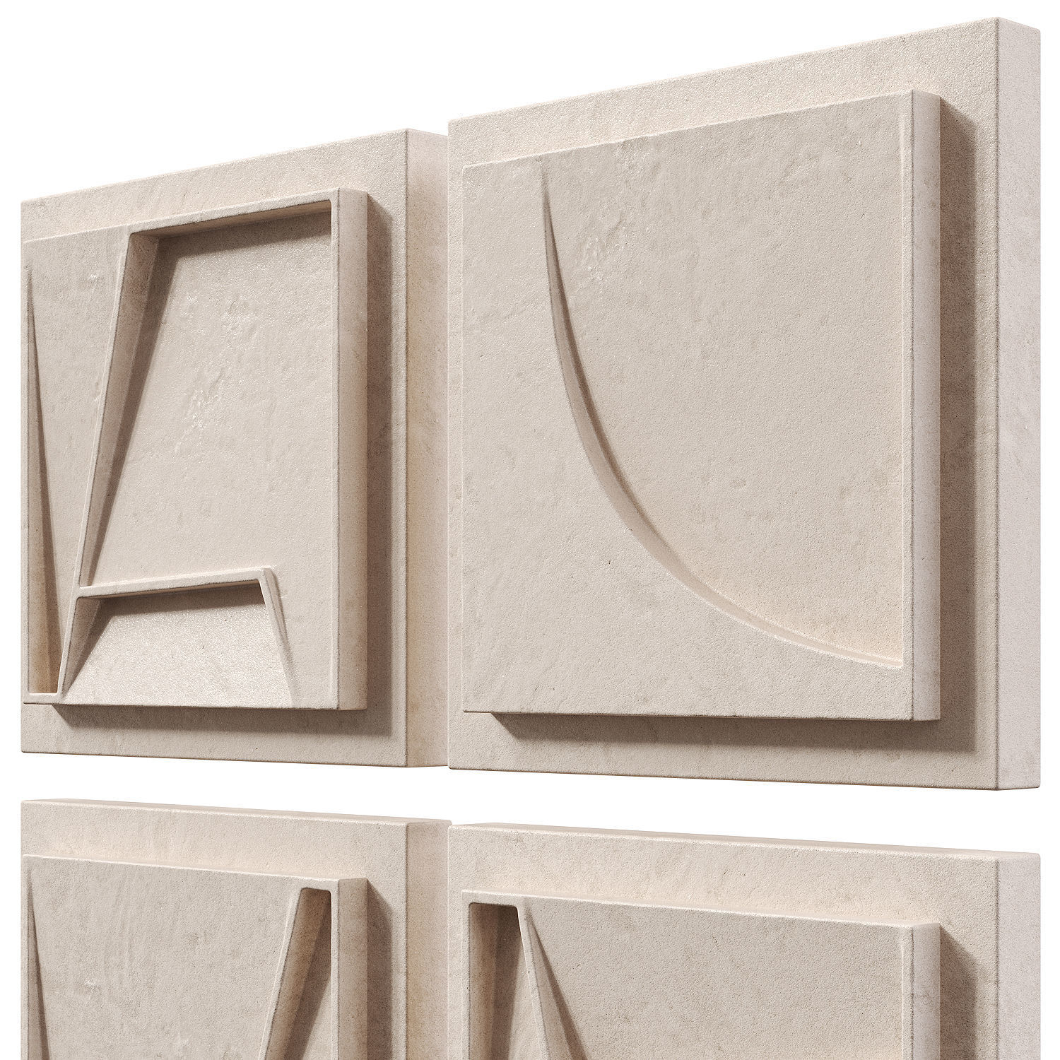 Geometric Canvas Wall Art 2 3D model_2