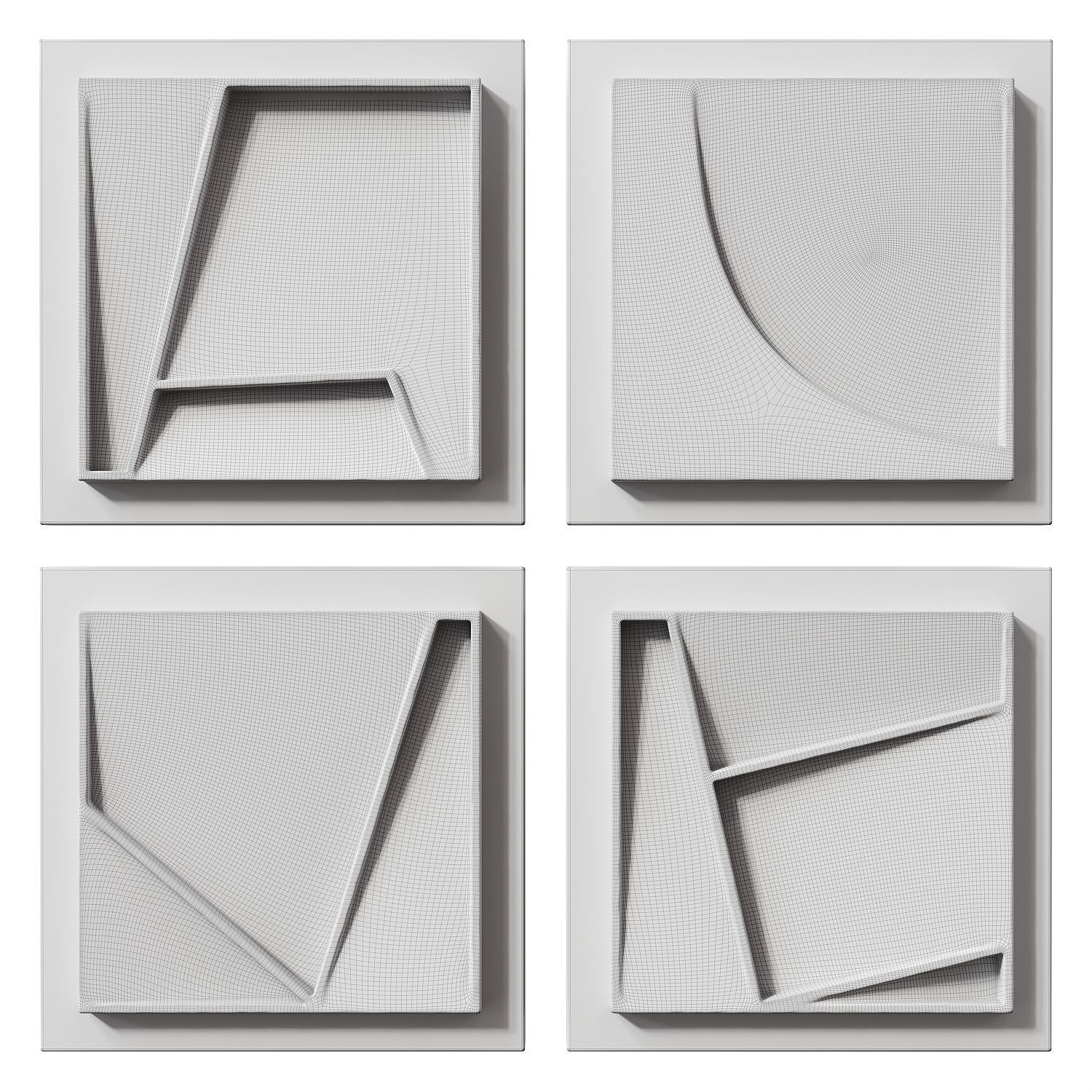 Geometric Canvas Wall Art 2 3D model_6