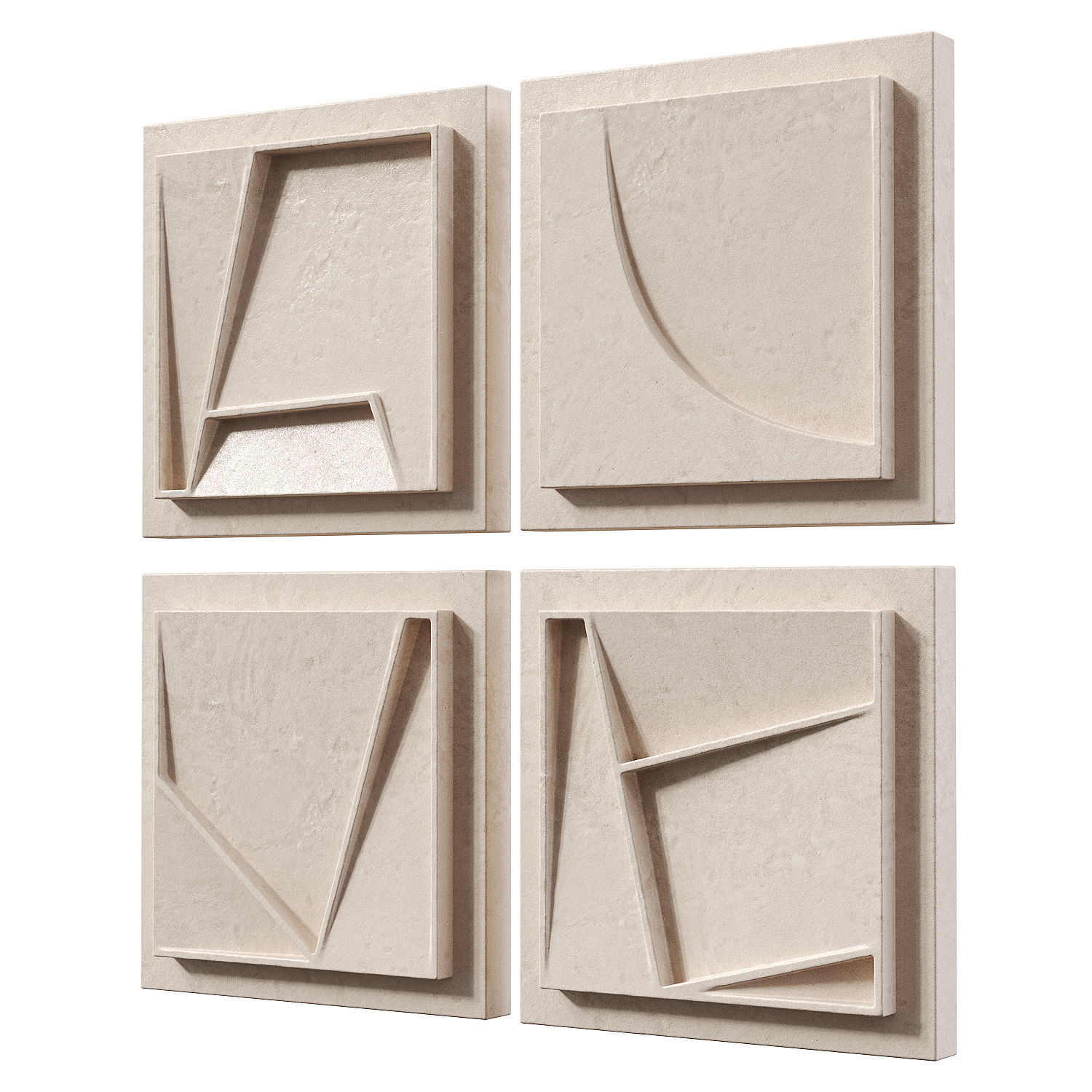 Geometric Canvas Wall Art 2 3D model_1