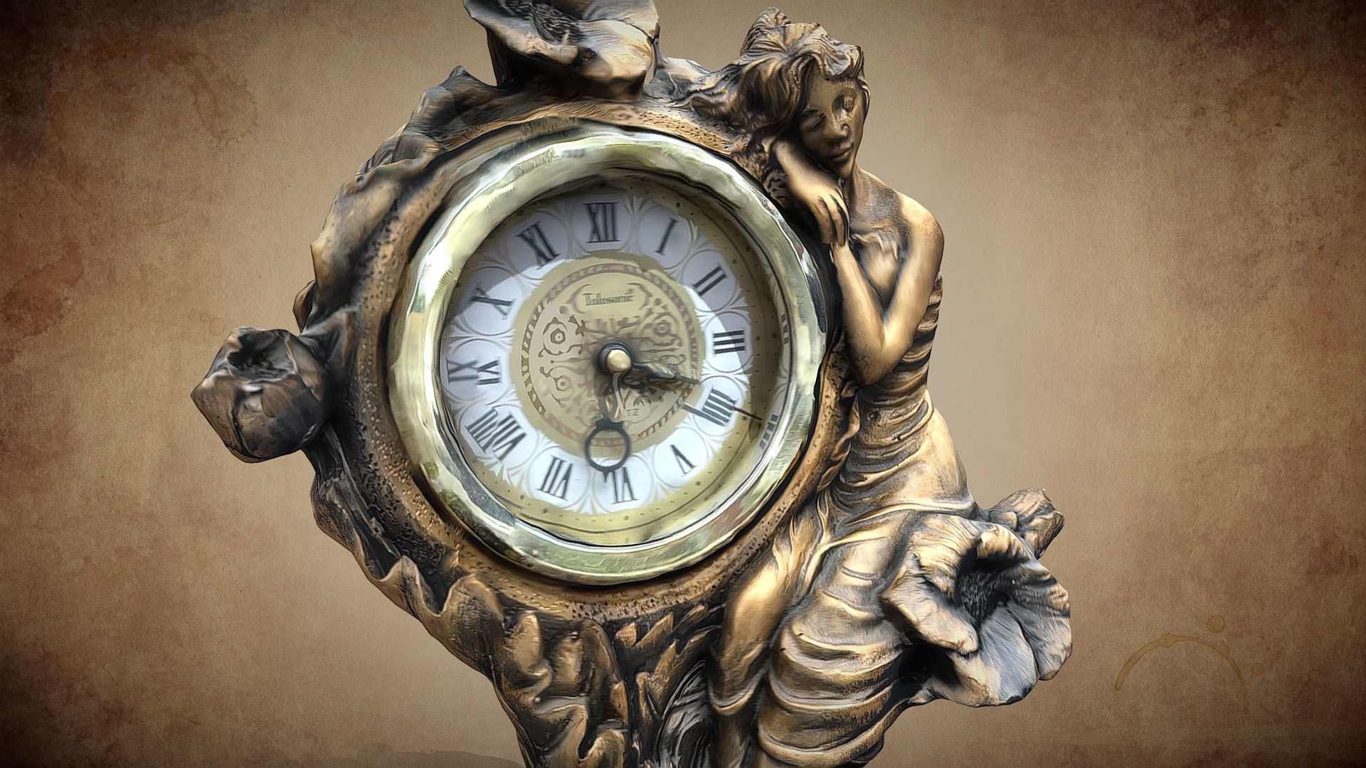 Vintage Clock 3D print model_1