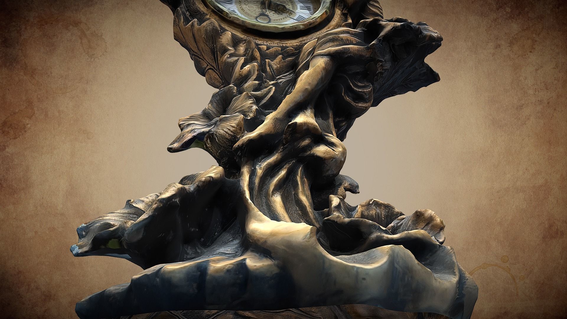 Vintage Clock 3D print model_2