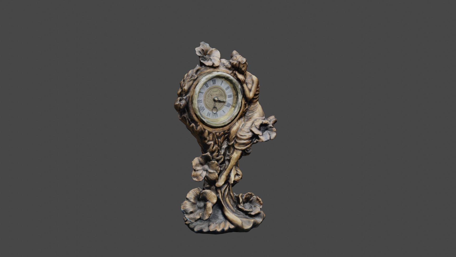 Vintage Clock 3D print model_10