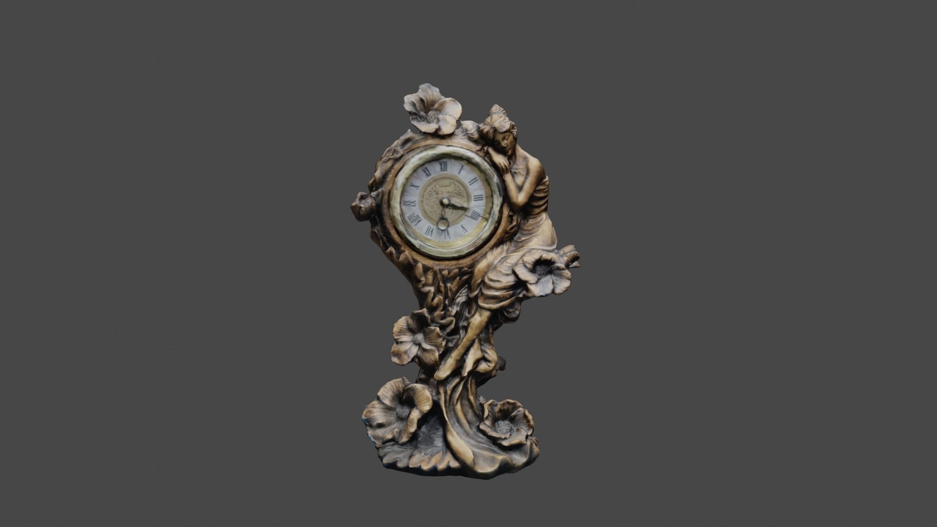 Vintage Clock 3D print model_9