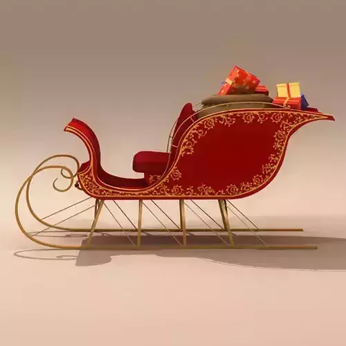 Santa Claus Sleigh 3D model